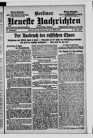 Berliner neueste Nachrichten vom 15.03.1917