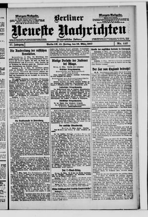 Berliner Neueste Nachrichten on Mar 16, 1917