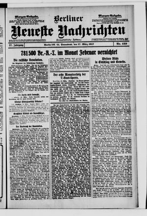 Berliner neueste Nachrichten vom 17.03.1917