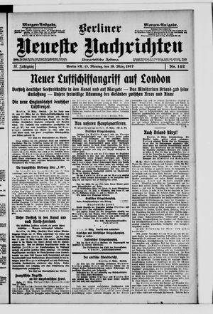 Berliner neueste Nachrichten vom 19.03.1917