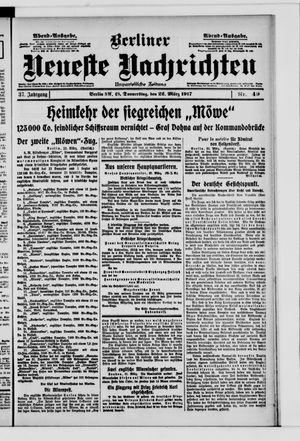 Berliner neueste Nachrichten vom 22.03.1917