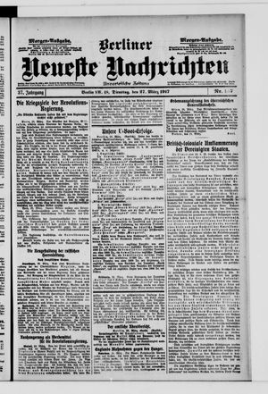 Berliner neueste Nachrichten vom 27.03.1917