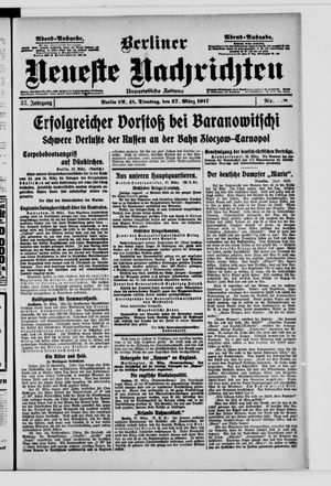 Berliner Neueste Nachrichten on Mar 27, 1917