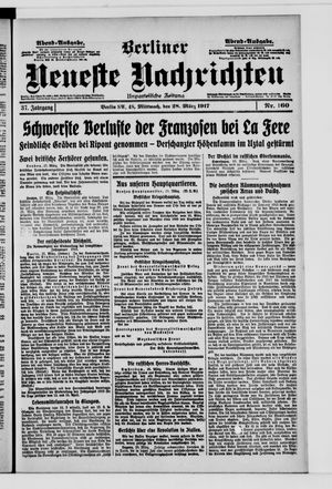 Berliner neueste Nachrichten vom 28.03.1917