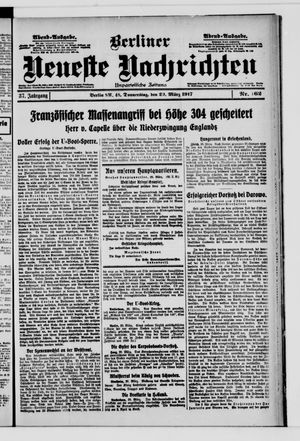 Berliner neueste Nachrichten vom 29.03.1917