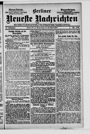 Berliner Neueste Nachrichten vom 12.04.1917