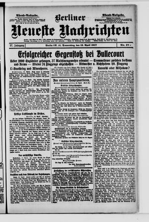 Berliner Neueste Nachrichten vom 12.04.1917