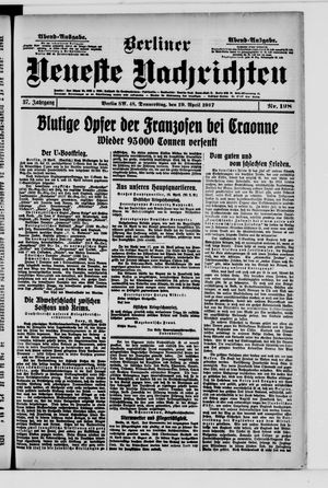 Berliner Neueste Nachrichten on Apr 19, 1917