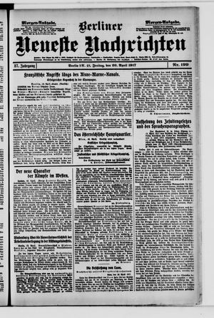 Berliner Neueste Nachrichten vom 20.04.1917
