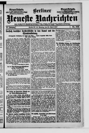 Berliner Neueste Nachrichten vom 22.04.1917