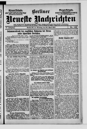 Berliner Neueste Nachrichten vom 24.04.1917