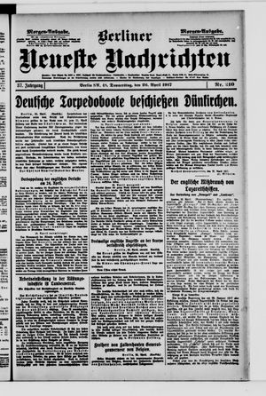 Berliner Neueste Nachrichten vom 26.04.1917