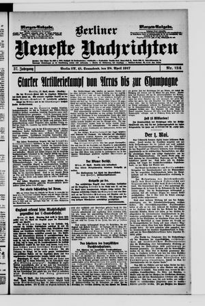 Berliner Neueste Nachrichten on Apr 28, 1917