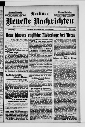 Berliner Neueste Nachrichten vom 29.04.1917