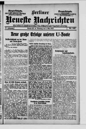 Berliner Neueste Nachrichten vom 01.05.1917