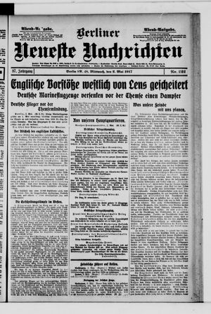 Berliner Neueste Nachrichten on May 2, 1917
