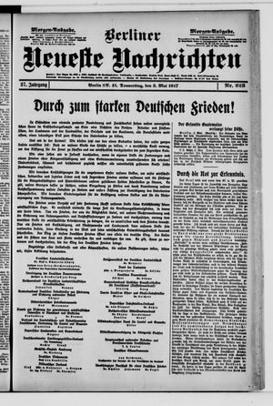 Berliner Neueste Nachrichten vom 03.05.1917