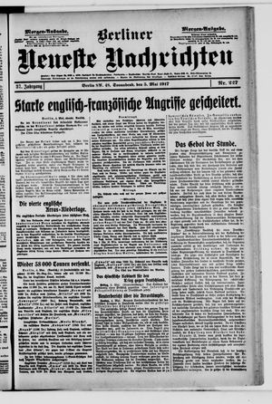 Berliner Neueste Nachrichten on May 5, 1917
