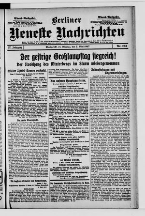 Berliner Neueste Nachrichten vom 07.05.1917