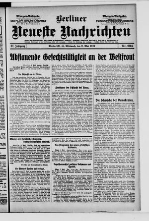 Berliner Neueste Nachrichten vom 09.05.1917