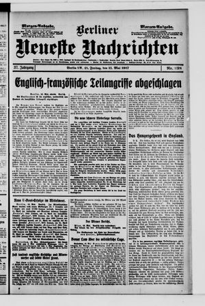 Berliner Neueste Nachrichten vom 11.05.1917