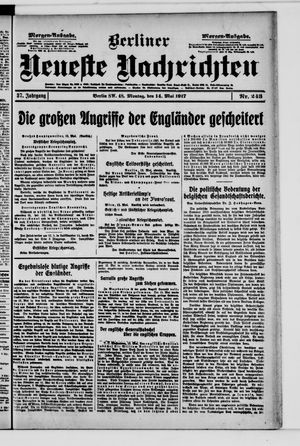 Berliner Neueste Nachrichten vom 14.05.1917