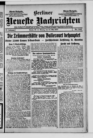 Berliner Neueste Nachrichten vom 14.05.1917