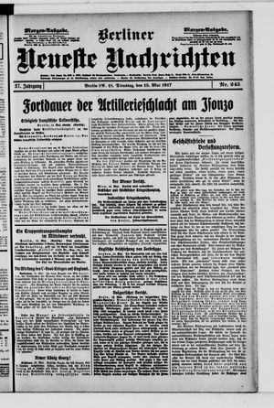 Berliner Neueste Nachrichten vom 15.05.1917