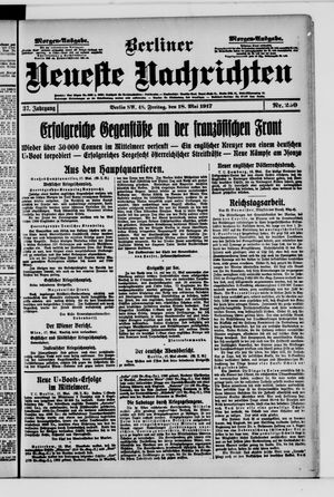 Berliner Neueste Nachrichten vom 18.05.1917