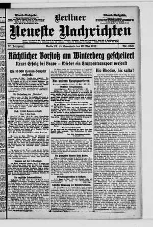 Berliner Neueste Nachrichten vom 19.05.1917