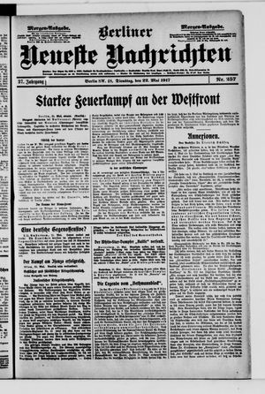 Berliner Neueste Nachrichten vom 22.05.1917