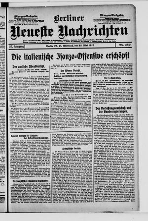 Berliner Neueste Nachrichten vom 23.05.1917