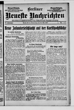 Berliner Neueste Nachrichten vom 24.05.1917