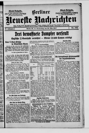 Berliner Neueste Nachrichten vom 24.05.1917