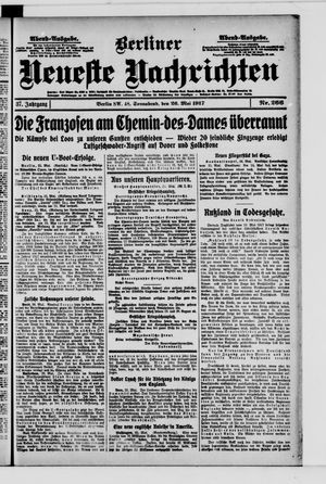 Berliner Neueste Nachrichten vom 26.05.1917