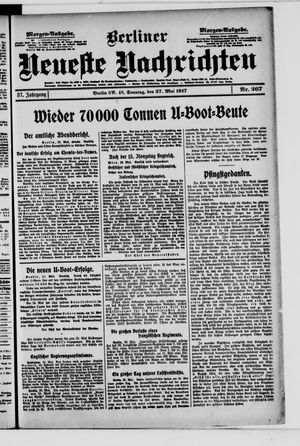 Berliner Neueste Nachrichten vom 27.05.1917