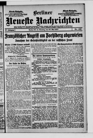 Berliner Neueste Nachrichten vom 29.05.1917