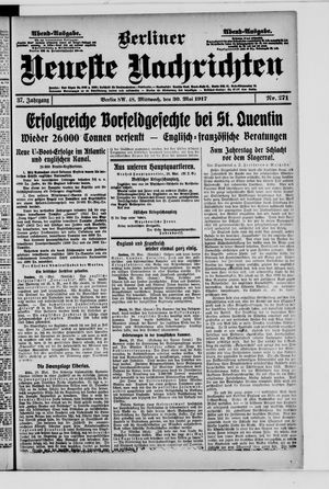 Berliner Neueste Nachrichten vom 30.05.1917