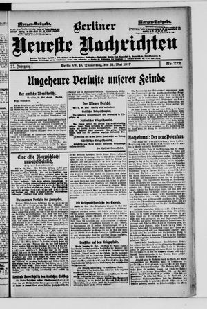 Berliner Neueste Nachrichten vom 31.05.1917