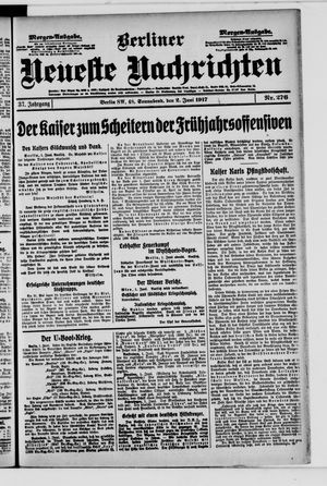 Berliner Neueste Nachrichten vom 02.06.1917