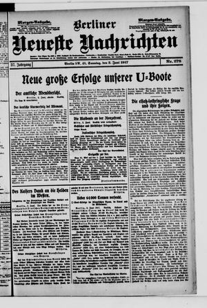 Berliner Neueste Nachrichten vom 03.06.1917