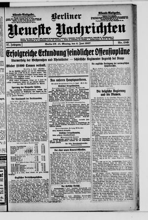Berliner Neueste Nachrichten vom 04.06.1917