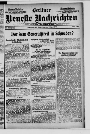 Berliner Neueste Nachrichten vom 07.06.1917