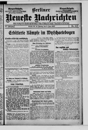 Berliner Neueste Nachrichten vom 08.06.1917
