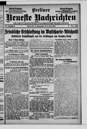 Berliner Neueste Nachrichten vom 09.06.1917