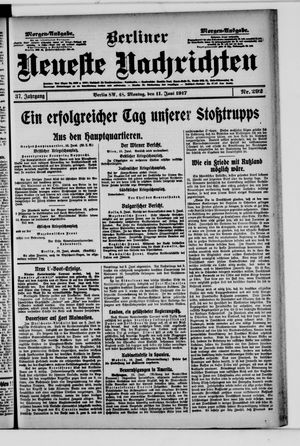 Berliner Neueste Nachrichten vom 11.06.1917