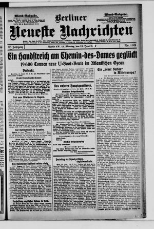 Berliner Neueste Nachrichten vom 11.06.1917
