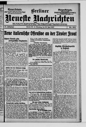 Berliner Neueste Nachrichten vom 12.06.1917