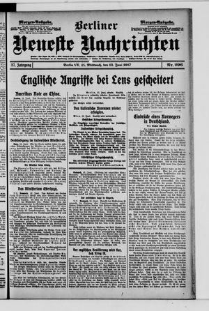 Berliner Neueste Nachrichten vom 13.06.1917
