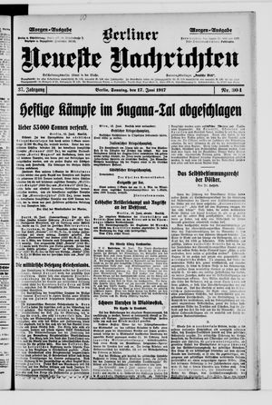 Berliner Neueste Nachrichten vom 17.06.1917